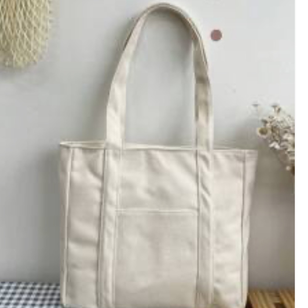 SIX Elegant Cream Tote Bags